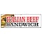 Signmission ITALIAN BEEF SANDWICH BANNER SIGN salami meat deli italian restaurant B-72 Italian Beef Sandwich - alternate 1
